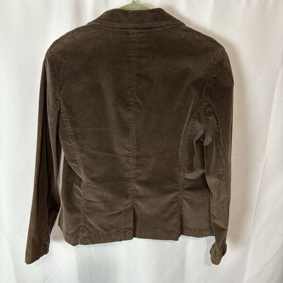 Talbots Blazer Womens 12 Brown Corduroy 3-Button Classic Career Preppy Jacket - Picture 7 of 7